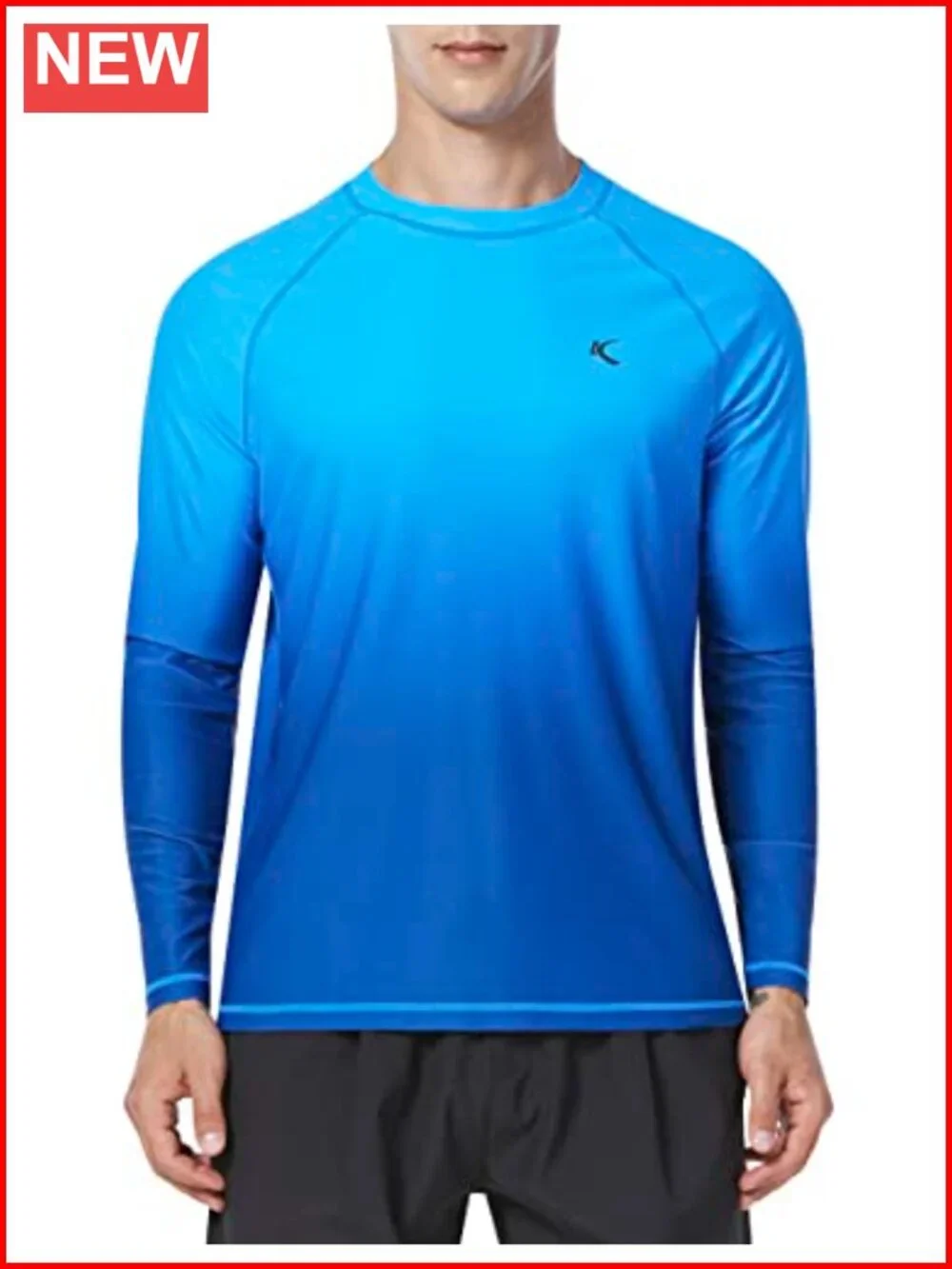 UPF 50+ Long Sleeve Rash Guard Quick Dry 4-Way Stretch UV Sun Protection Swim
